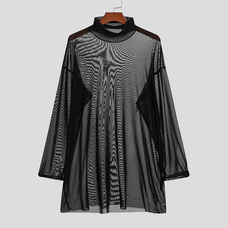 INCERUN Mode Herren Stehkragen Langarm Mesh Sheer Shirts Slim Fit Party Club Lange Unterhemden Tops L schwarz INCERUN Mode Herren Stehkragen Langarm Mesh Sheer Shirts Slim Fit Party Club Lange Unterhemden Tops L schwarz von Joom DACH