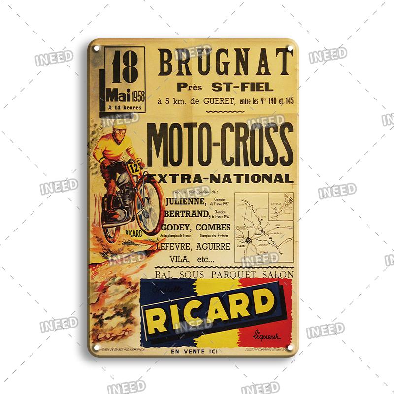 INEED Ricard Bier Retro Metallschild Poster Vintage Wandplakat Blechschild Dekorative Wandplatte Bar Pub Plakette Dekor Zubehör 20x30cm von Joom DACH