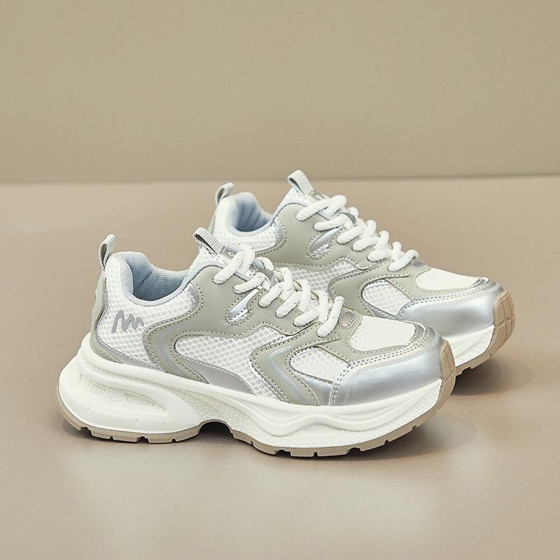 INS Dad Shoes Neue Atmungsaktive Mesh Erhöhte Sneaker mit Rock All-Matching Laufschuhe Damen 40 von Joom DACH