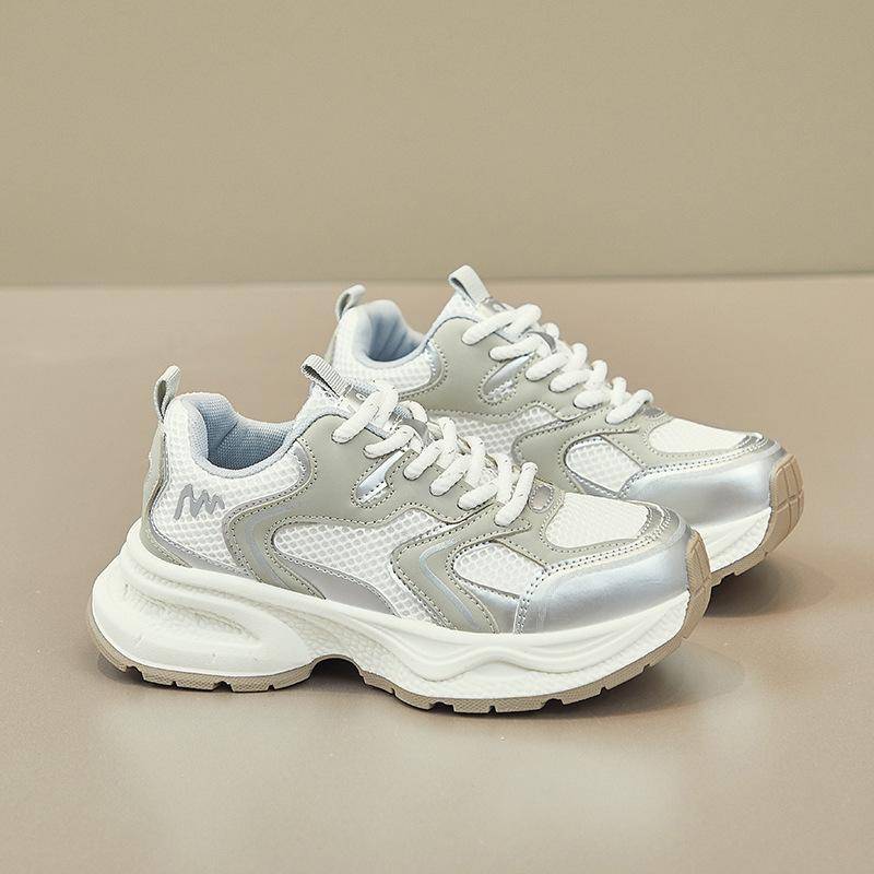 INS Dad Shoes Neue Atmungsaktive Mesh Erhöhte Sneaker mit Rock All-Matching Laufschuhe Damen 40 von Joom DACH