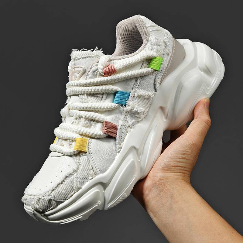 INS Heiße Verkäufe Herren Chunky Sneaker Damen Leder Freizeit Sportschuhe Dicke Sohle Papas Schuhe Mode Laufschuhe Herrenschuhe 44 von Joom DACH