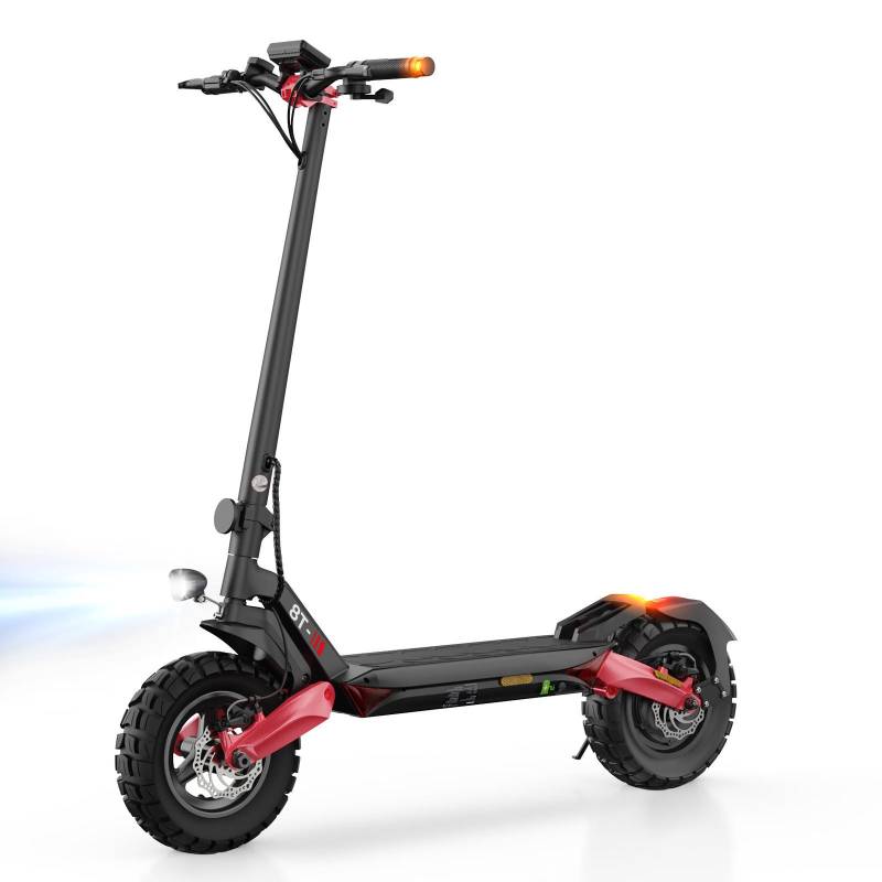 ISINWHEEL T8 All-Terrain Erwachsener Deutscher Standard Elektroroller 500W Motor 48V15Ah Akku Outdoor 10 Zoll Offroad E-Scooter schwarz/rot von Joom DACH