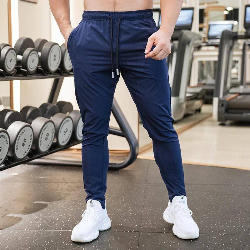 Ice Silk Jogginghose Herren Sommer Ultradünne Kühlende Dry Fit Sporthose Laufhose Atmungsaktive Hose Lässige Fitness Bein XL dunkelblaue von Joom DACH