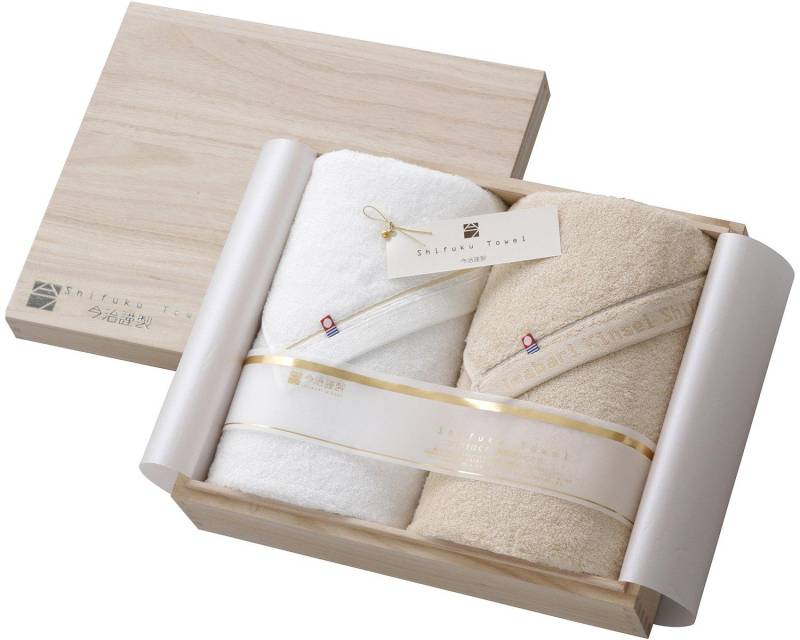 Imabari Kinsei Blissful Handtuch-Set, Baumwolle, SH2470 weiß von Joom DACH