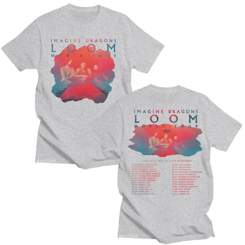 Imagine Dragons Band Loom Tour 2025 Neue T-Shirts Männer Frauen Mode Hip Hop Retro T-Shirt Baumwolle Kurzarm T-Shirts Ästhetische Tops L graue Imagine Dragons Band Loom Tour 2025 Neue T-Shirts Männer Frauen Mode Hip Hop Retro T-Shirt Baumwolle Kurzarm T-Shirts Ästhetische Tops L graue von Joom DACH