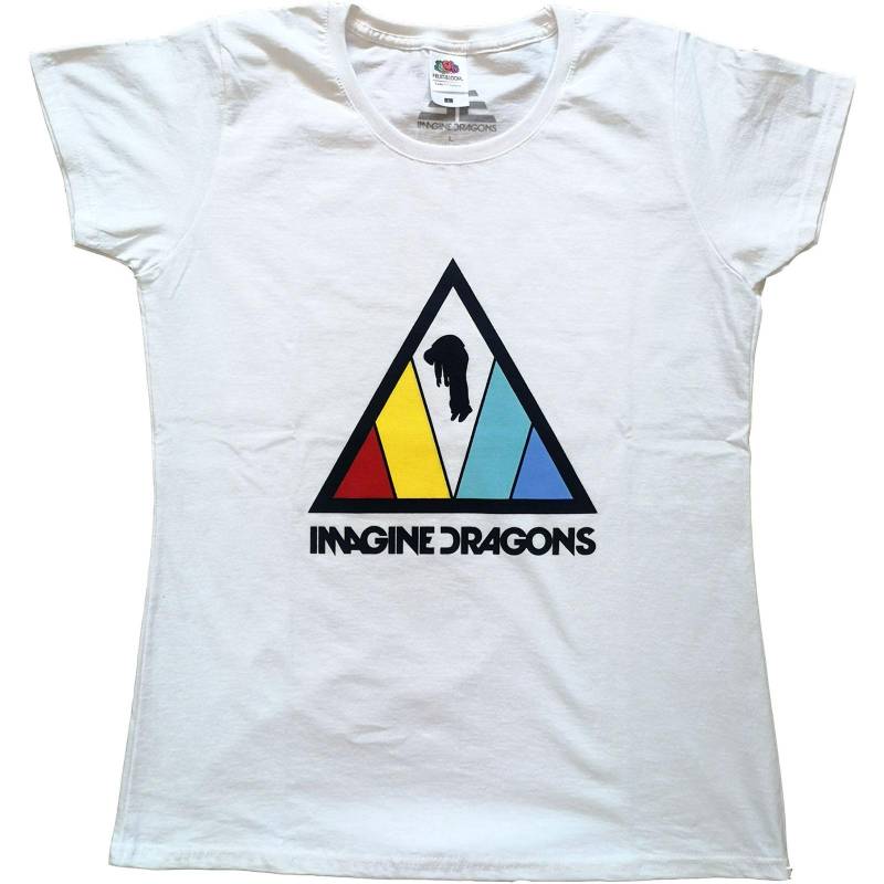 Imagine Dragons Damen/Damen-T-Shirt mit Dreieck-Logo L weiß von Joom DACH