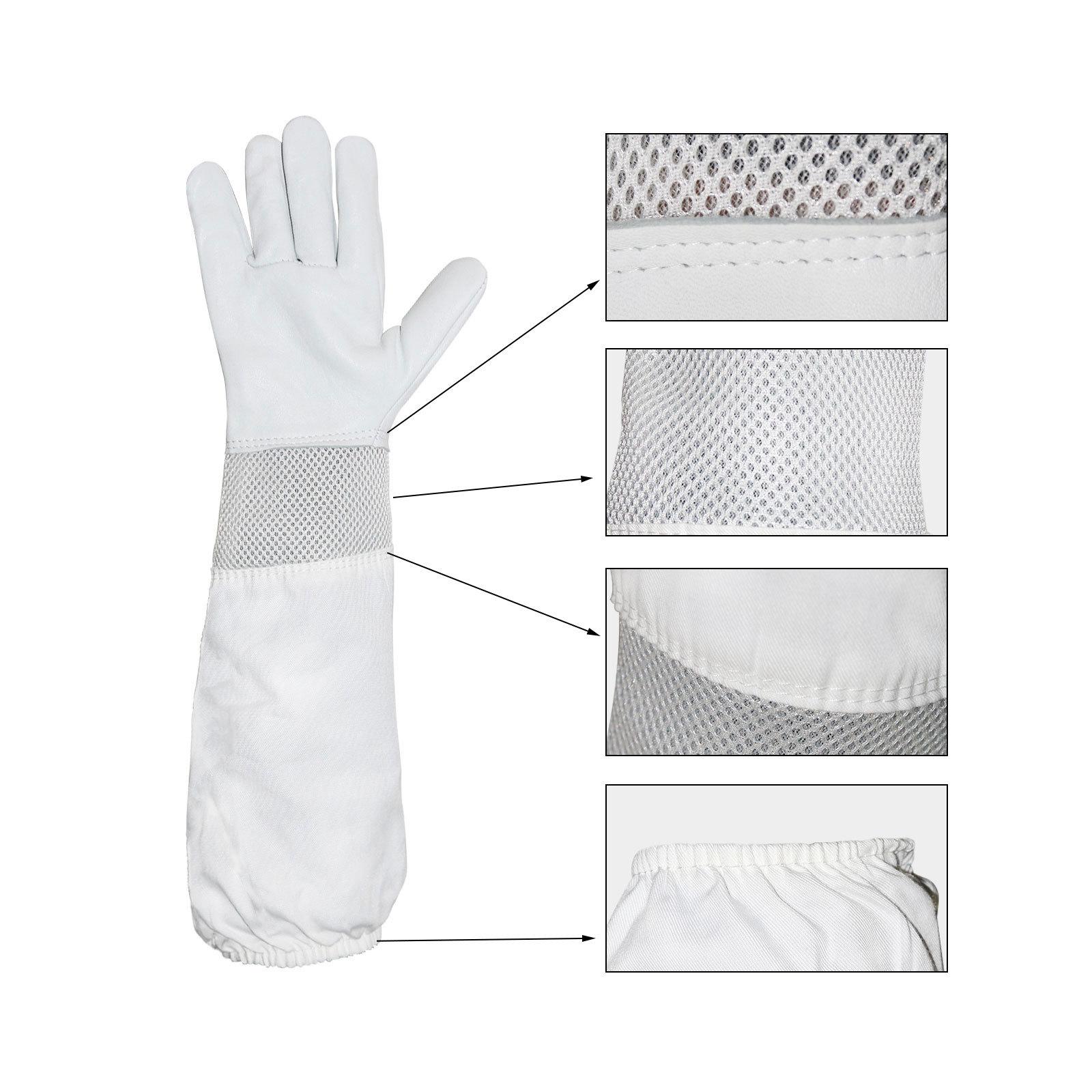 Imkerhandschuhe Schutzhandschuhe Anti-Bienenstich-Handschuhe Bienenhandschuhe Schafslederhandschuhe Hersteller gelb von Joom DACH