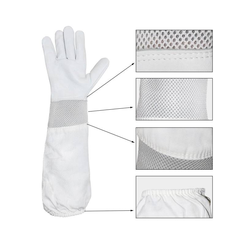 Imkerhandschuhe Schutzhandschuhe Anti-Bienenstich-Handschuhe Bienenhandschuhe Schafslederhandschuhe Hersteller gelb von Joom DACH