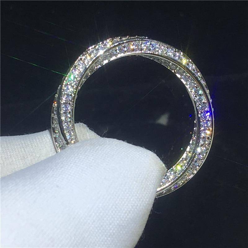 Infinity Ring 925 Sterling Silber Micro Pave AAA Zirkonia Verlobungs- und Eheringe für Frauen Partyschmuck 5 von Joom DACH