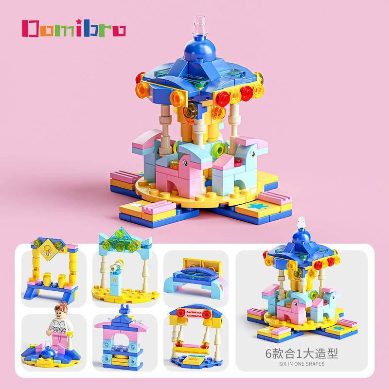 Ingenieur-LKW-Bausteine, Lernspielzeug, Auto-Block-Spielzeug für Kinder, Jungen, Mädchen, Geschenke MiniCanousel-159Pcs von Joom DACH