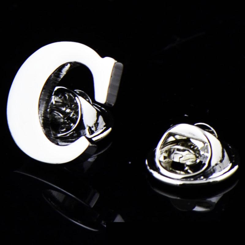 Initiale A bis Z 26 Buchstaben Pin Silber Farbe Mode Englisch Symbol Design Herren Anzug Kragen Revers Brosche Pin Party Schmuck von Joom DACH