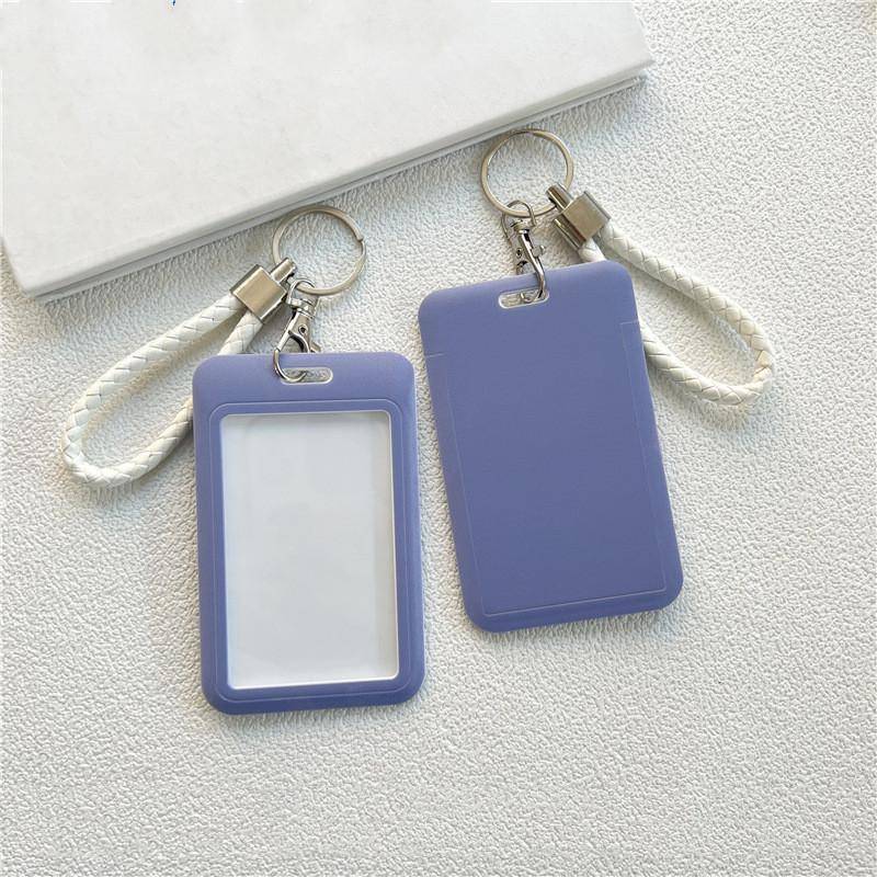 Ins Volltonfarbe ID-Kartenhalter Studentenbus-Kartenetui Abzeichenkartenhülle Damen Kreditkartenhalter mit Handseil-Lanyard von Joom DACH