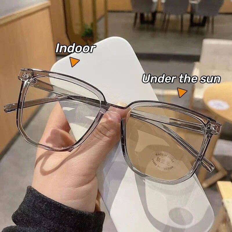 Intelligente photochrome Myopiebrille für den Außenbereich, Farbwechsel, fertige Kurzsichtigkeitsbrille für Männer und Frauen, Minus-Dioptrien-Brille -1.5 von Joom DACH