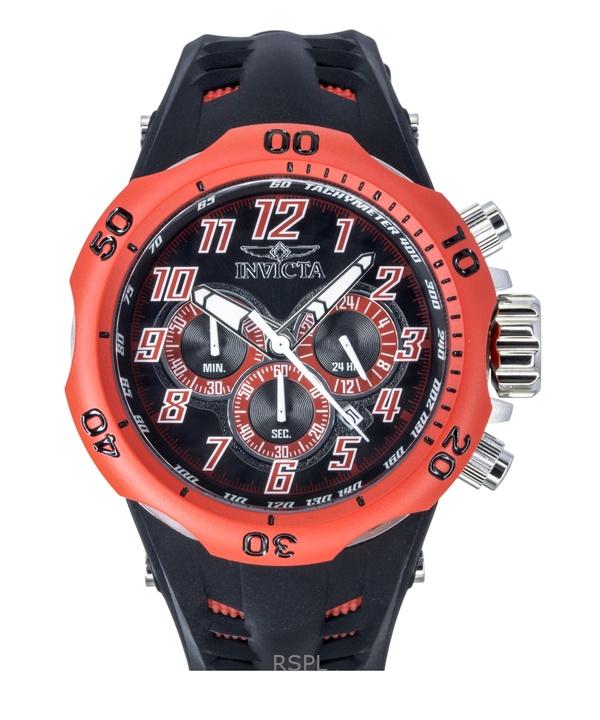 Invicta Venom Hydra GMT Chronograph Silikonarmband Schwarzes Zifferblatt Quarz 48237 200M Herrenuhr schwarz von Joom DACH
