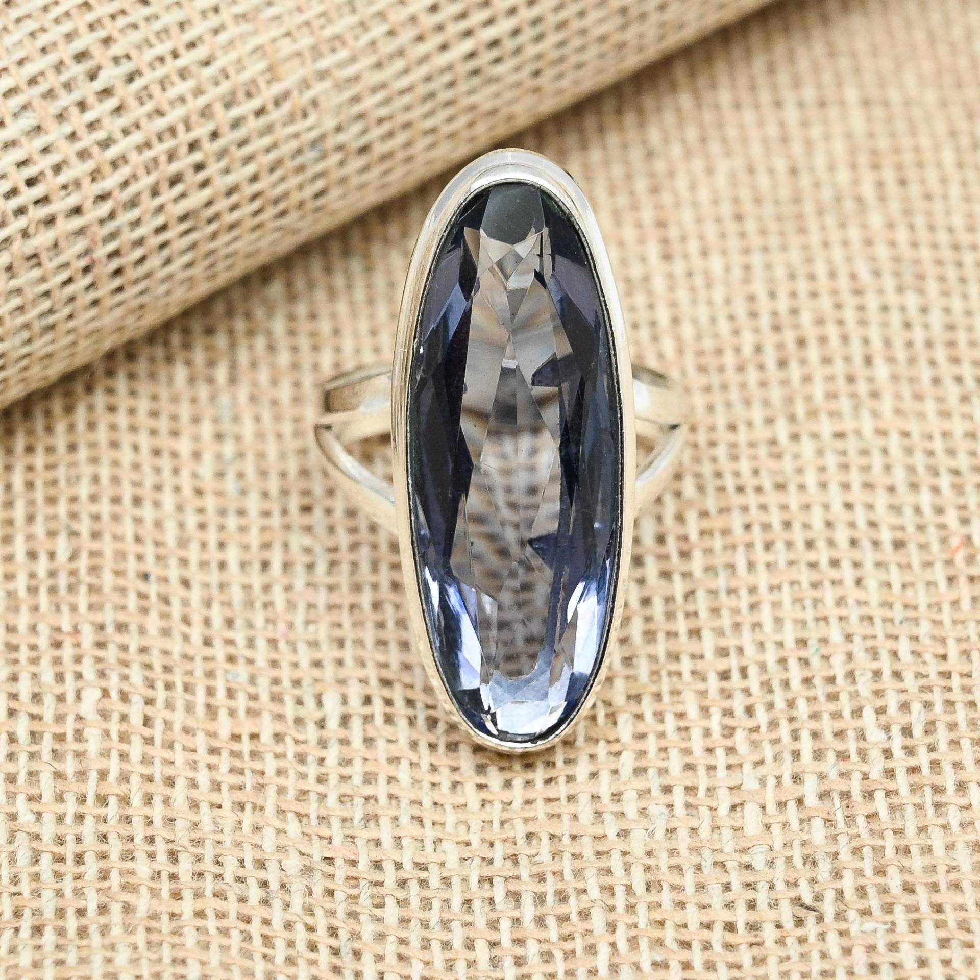 Iolite-Edelstein aus massivem 925er-Sterlingsilber, handgefertigter ovaler Ring für Mädchen 8 von Joom DACH