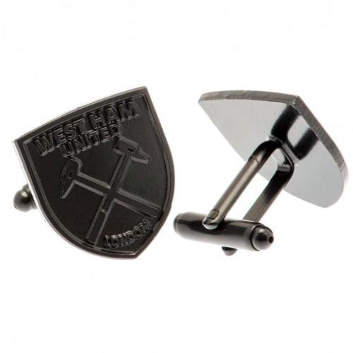 Ionenplattierte Manschettenknöpfe von West Ham United FC One Size schwarz von Joom DACH