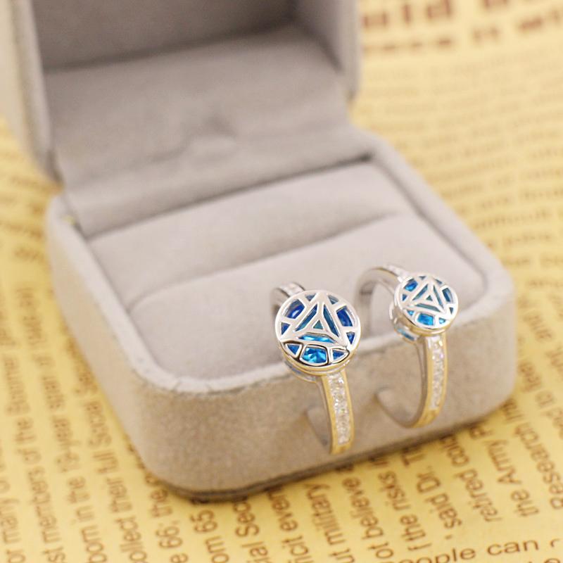 Iron Man Arc Reaktor Ring für Männer Frauen 925 Sterlingsilber Schmuck Cosplay Requisiten Paar Liebende Jahrestag Verlobung Weihnachtsgeschenke Resizable von Joom DACH