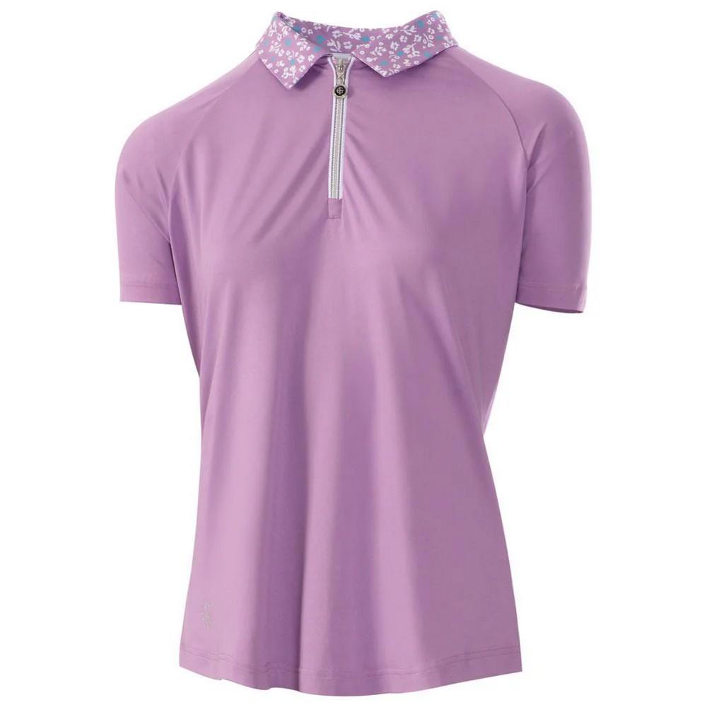 Island Green Damen/Damen-Golf-Poloshirt mit Reißverschluss S violett von Joom DACH