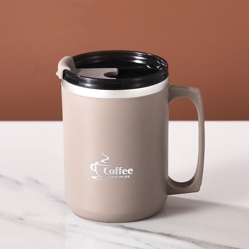 Isolierter Kaffeebecher mit Deckel – doppelschichtiger 304 Edelstahl für Büroangestellte Inner Liner 304 von Joom DACH