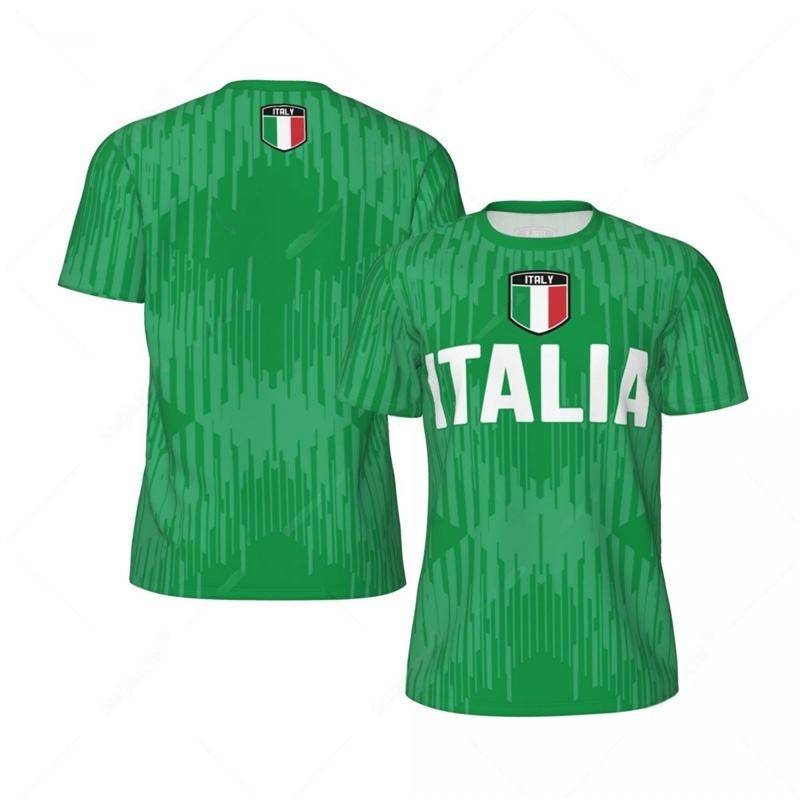Italien-Flagge 3D-gedrucktes Trikot, Sommermode, kurzärmelig, lässig, Herren-Sport-T-Shirt, schnelltrocknend, atmungsaktiv, Fußball-T-Shirts 2XL Italien-Flagge 3D-gedrucktes Trikot, Sommermode, kurzärmelig, lässig, Herren-Sport-T-Shirt, schnelltrocknend, atmungsaktiv, Fußball-T-Shirts 2XL von Joom DACH