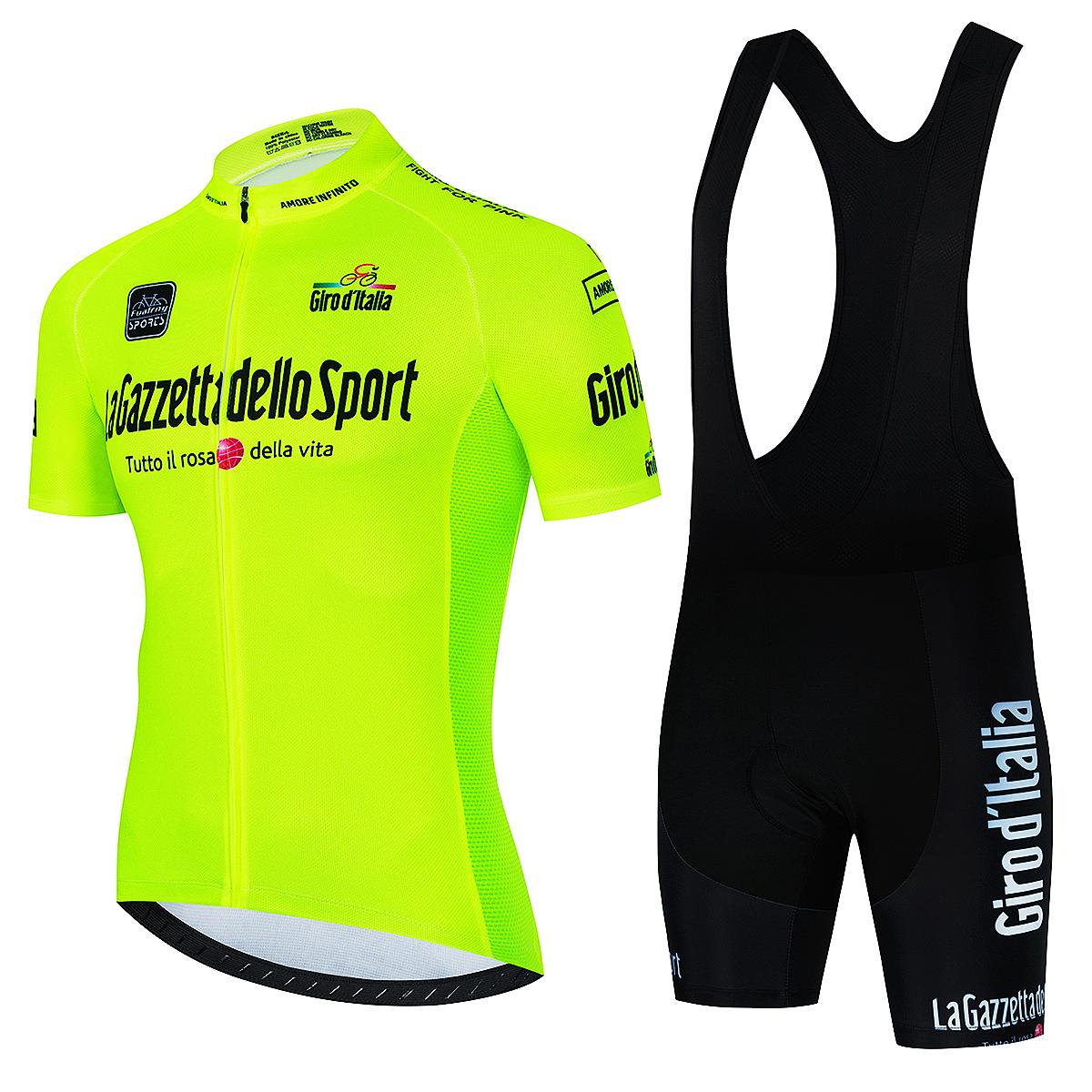 Italien-Rundfahrt Fahrradbekleidung Radtrikot-Sets Sommer Rennrad Kurzarm Radbekleidung Herren MTB Trikot Set Sportbekleidung L von Joom DACH