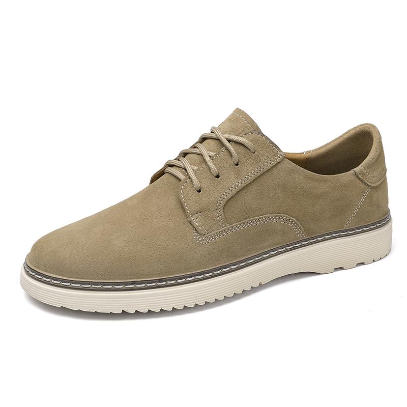Italienische Marke Herren Oxford Schuhe Schnürschuhe Dicke Sohle Abriebfest Herren Leder Freizeitschuhe Handgefertigte Sohle Fahrschuhe 42 khaki von Joom DACH