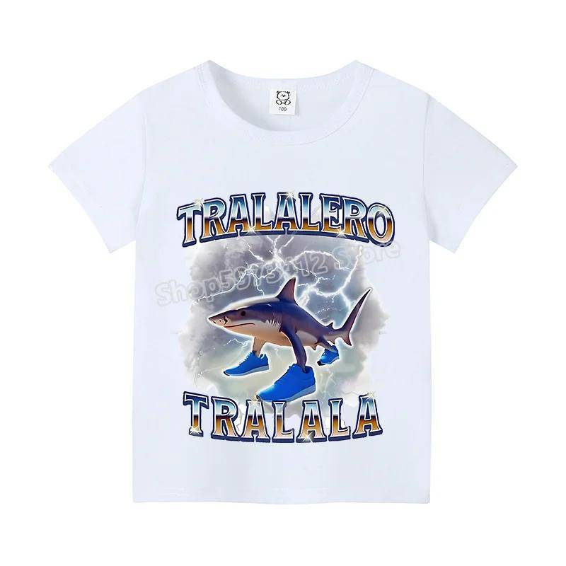 Italienischer Brainrot Kinder T-Shirts Lustiges Cartoon Print T-Shirt Tung Tungtung Sahur Kinder Freizeit Kurzarm Oberteile Jungen Kleidung 140 von Joom DACH