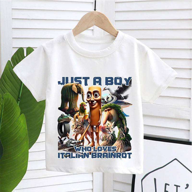 Italienischer Brainrot Lustige Kinder T-Shirts Kind Tralalero Tralalas Tung TungTung Sahur Bombardiro Krokodil Brr Patapim Kleidung Oberteil size 140cm von Joom DACH