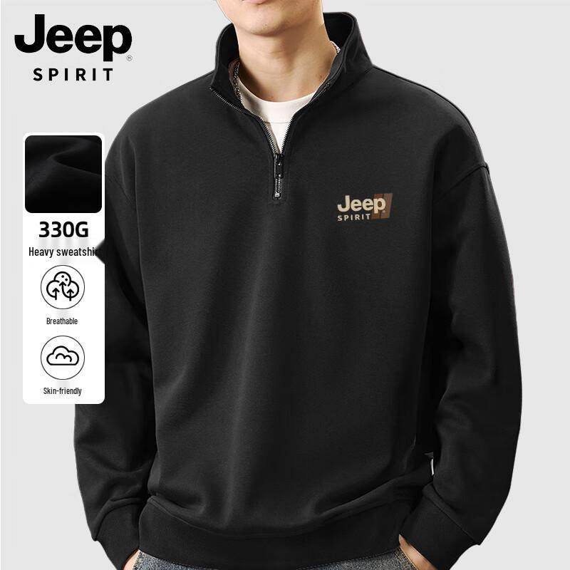 JEEP SPIRIT Herren Schweres Sweatshirt mit Stehkragen und Lockerer Passform L von Joom DACH