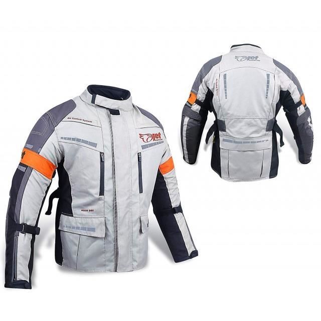 JET Blouson Motorradjacke Herren Wasserdicht Mit Protektoren Textil Silbergrau JET Blouson Motorradjacke Herren Wasserdicht Mit Protektoren Textil Silbergrau von Joom DACH