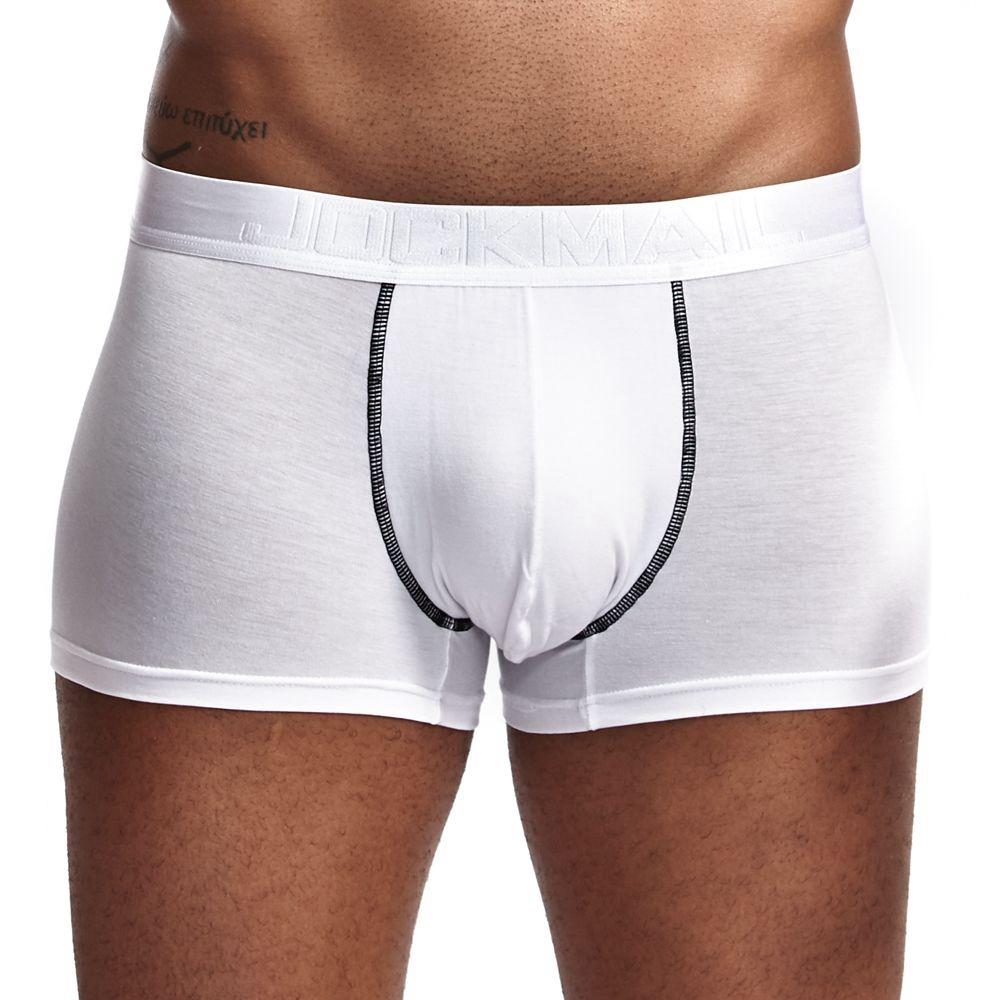 JOCKAMIL Boxershorts aus weichem und atmungsaktivem Modalstoff für Herren, niedrige Taille, solide Hodensack-Beutel, Trucks, Sport, Fitnessstudio, Herren-Shorts XXL weiß von Joom DACH