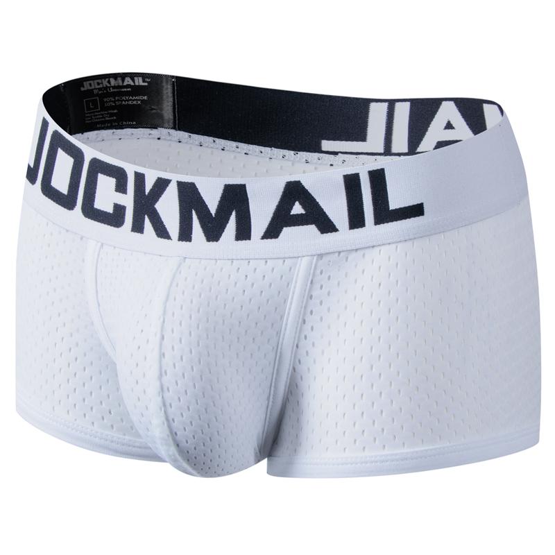 JOCKMAIL Mesh schnell trocknende Hose Herren Boxershorts Eisseide atmungsaktive Jugend viereckige Hose Herren Guard Hose Flut M weiß von Joom DACH