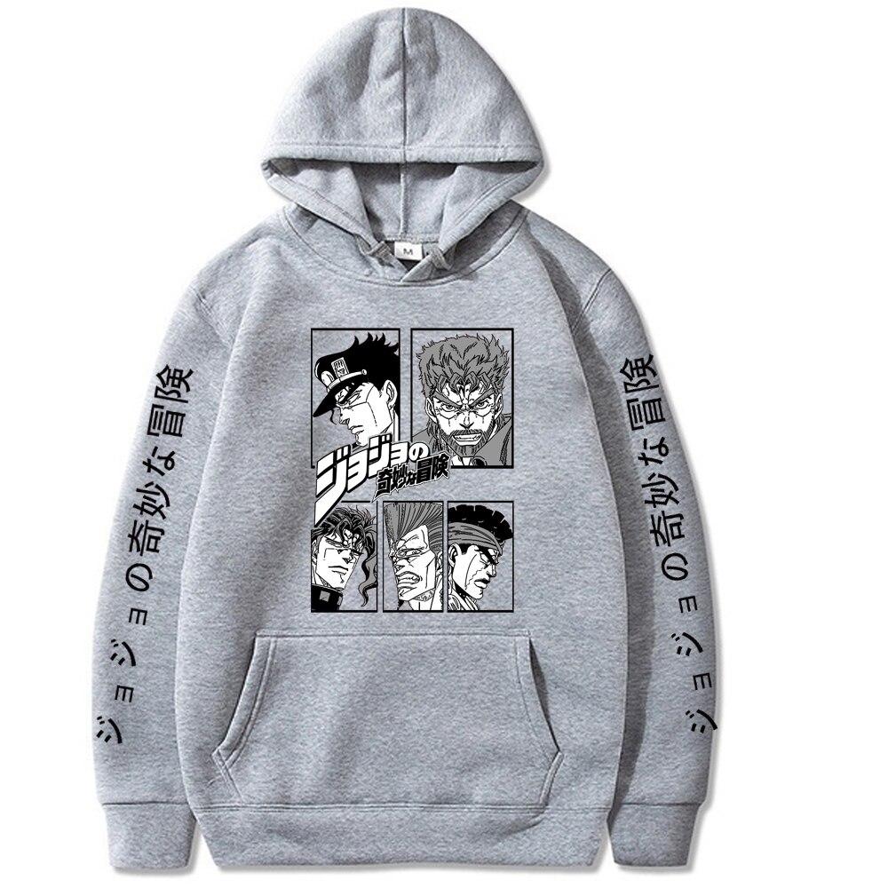 JOJO Bizarre Adventure Hoodie Mode Pullover Tops Langarm Sweatshirt Herren M grau JOJO Bizarre Adventure Hoodie Mode Pullover Tops Langarm Sweatshirt Herren M grau von Joom DACH