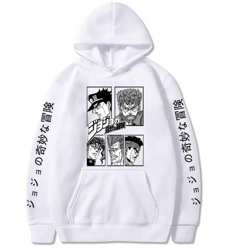 JOJO Bizarre Adventure Hoodie Mode Pullover Tops Langarm Sweatshirt Herren M weiß von Joom DACH