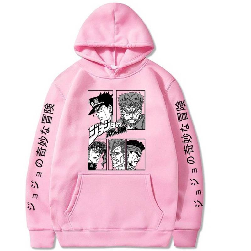 JOJO Bizarre Adventure Hoodie Mode Pullover Tops Langarm Sweatshirt Herren S rosa JOJO Bizarre Adventure Hoodie Mode Pullover Tops Langarm Sweatshirt Herren S rosa von Joom DACH