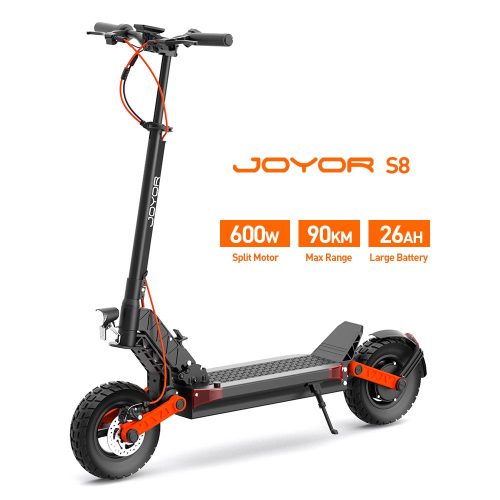 JOYOR S8 Erwachsener Offroad-Elektroroller 600W Dualmotor 48V26Ah Batterie Stadtfahrt E-Scooter 10 Zoll Breitreifen All-Terrain EScooter von Joom DACH