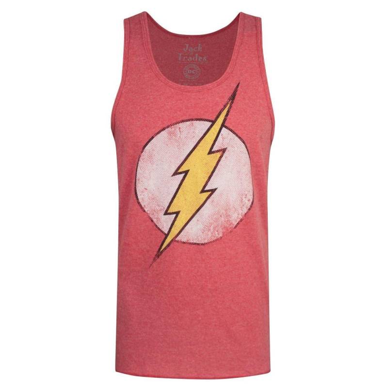 Jack Of All Trades Herren Distressed Dot Logo The Flash Weste XXL rot von Joom DACH