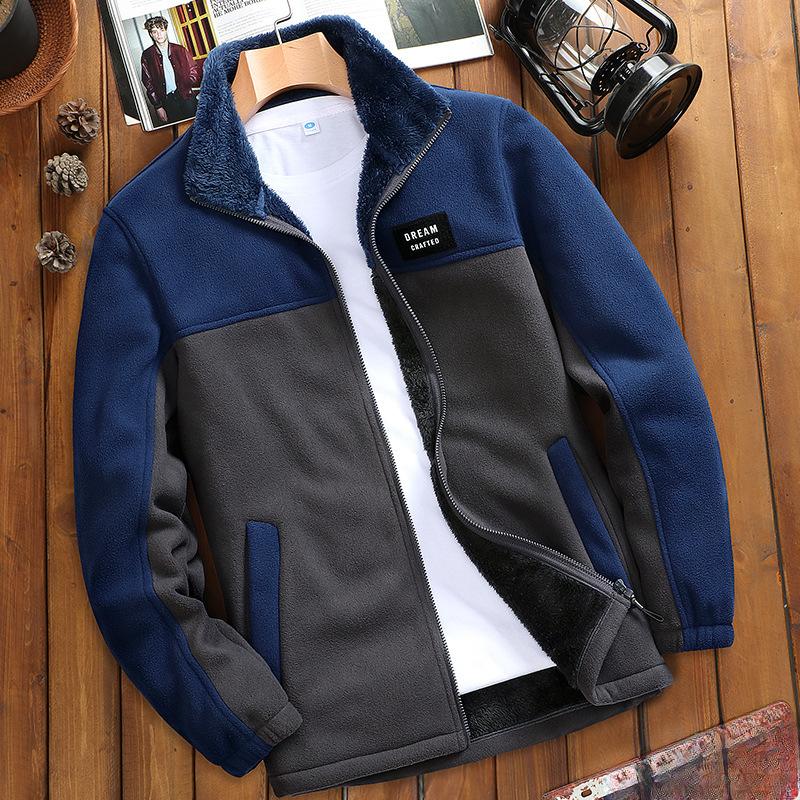 Jacke Herren Casual Herbst und Winter Pullover Herren Fleece Verdickte Fleecejacke 4XL von Joom DACH