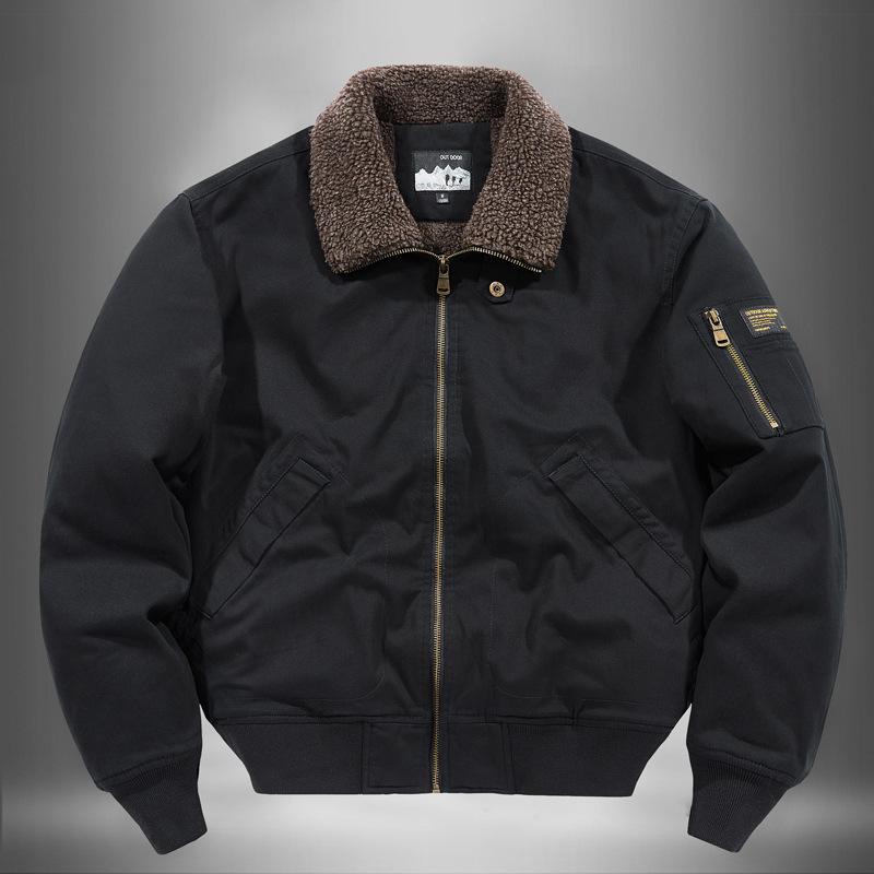 Jacke Herren Kurz Herbst und Winter Fleece Verdickt Koreanische Edition Trend Premium Lässig Reversjacke 2XL von Joom DACH