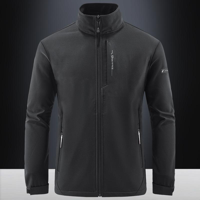 Jacke Softshelljacke Herren Herbst und Winter Wanderanzug Outdoor Freizeit Doppelseitiges Fleece Fleecejacke 5XL von Joom DACH