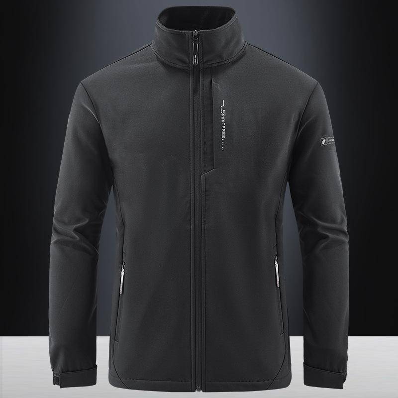 Jacke Softshelljacke Herren Herbst und Winter Wanderanzug Outdoor Freizeit Doppelseitiges Fleece Fleecejacke 5XL von Joom DACH