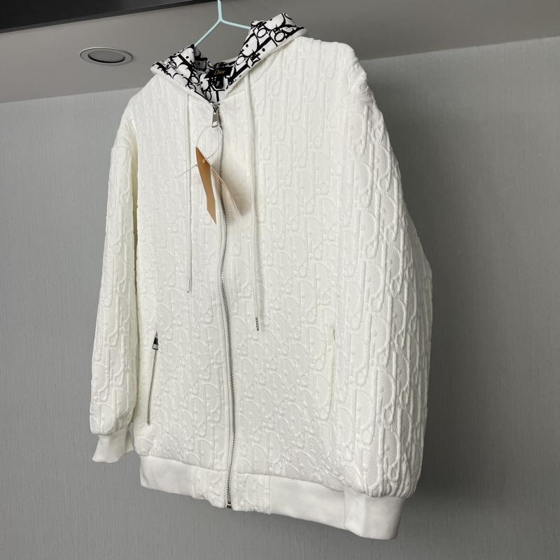 Jacke mit Kapuze, Buchstaben, alte Blumen, Jacquard, vielseitig, trendig, Strickjacke für Herren und Damen, Reißverschluss, Herrenjacke 4XL von Joom DACH