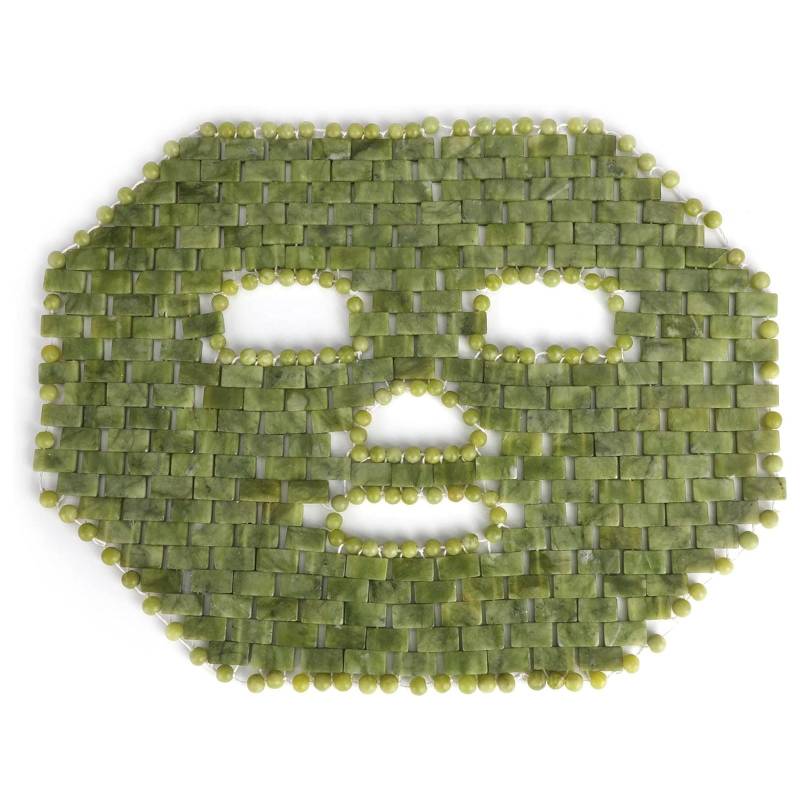 Jade-Maske, 100 % Naturstein-Gesichtsmaske für SPA-Hautpflege-Schönheitswerkzeuge für geschwollene Augen, dunkle Augenringe von Joom DACH
