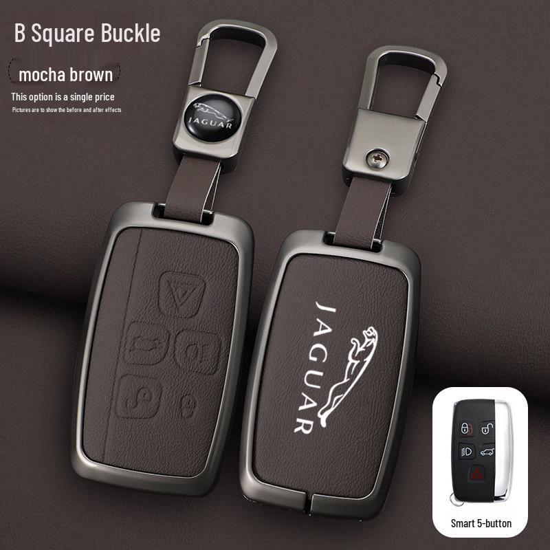 Jaguar XJ/XEL/XFL/FTYPE/EPACE Herren Leder Schlüsselanhänger mit Metallschnalle OPP Bag von Joom DACH