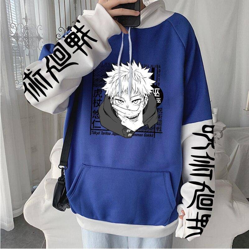 Japan Anime Jujutsu Kaisen Itadori Yuji Manga Hoodies Männer Frauen Mode Streetwear Winter Lose Beiläufige Langarm Sweatshrts XL blau Japan Anime Jujutsu Kaisen Itadori Yuji Manga Hoodies Männer Frauen Mode Streetwear Winter Lose Beiläufige Langarm Sweatshrts XL blau von Joom DACH