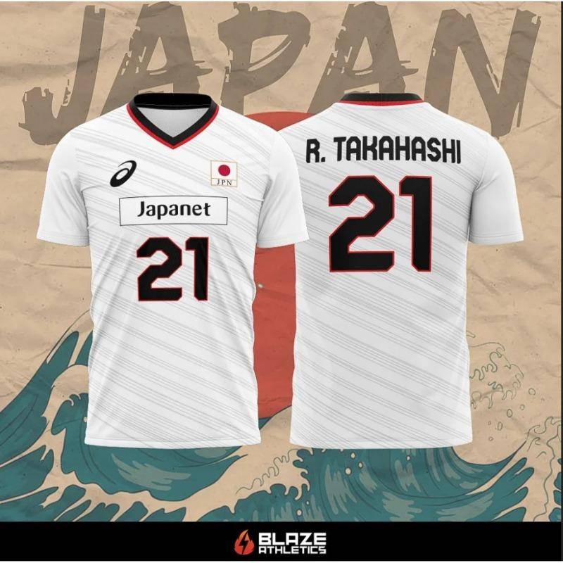 Japan Volleyball Trikot Herren Damen Kleidung R.Takahashi Nr. 21 Ishikawa Nr. 14 Sportlich Lässig Atmungsaktiv Schnelltrocknend Übergroße Oberteile XXS von Joom DACH