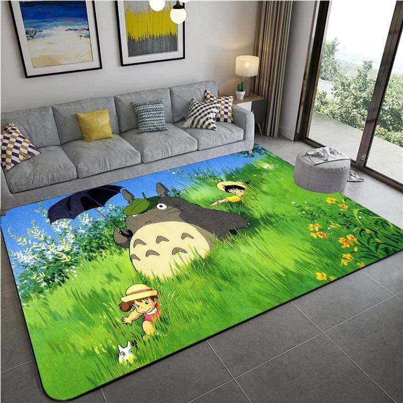 Japanische Amime Mein Nachbar Totoro Cartoon Fußmatten Schlafzimmer Wohnzimmer Weicher Teppich Rutschfester Teppich Home Decor 40cm by 60cm von Joom DACH