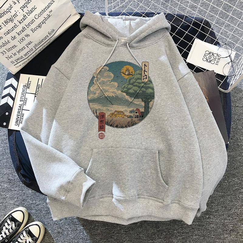 Japanische Anime Cartoon Totoro Hoodie Frauen Kawaii Hoodies Miyazaki Hayao Studio Ghibli Harajuku Grau Sweatshirts Unisex Sweatshirt 4XL Japanische Anime Cartoon Totoro Hoodie Frauen Kawaii Hoodies Miyazaki Hayao Studio Ghibli Harajuku Grau Sweatshirts Unisex Sweatshirt 4XL von Joom DACH