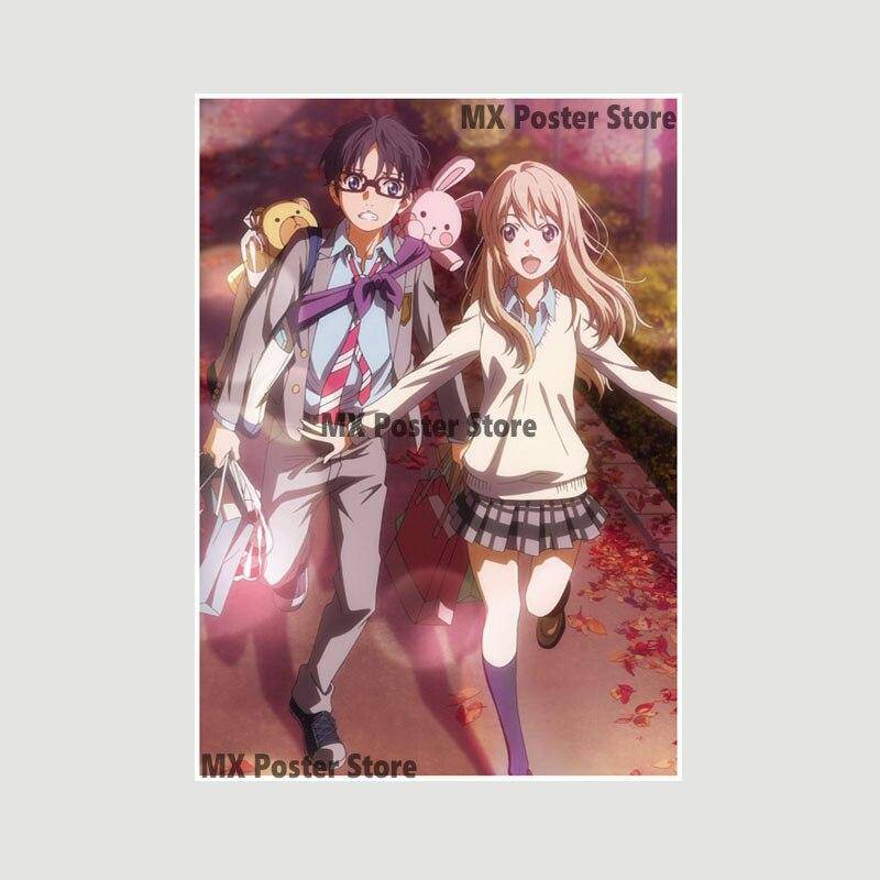Japanische Anime Your Lie In April Poster weiß beschichtetes Papier Wandaufkleber Home Decor Wandbild Wohnzimmer Bar Dekoration Malerei 30x21cm von Joom DACH