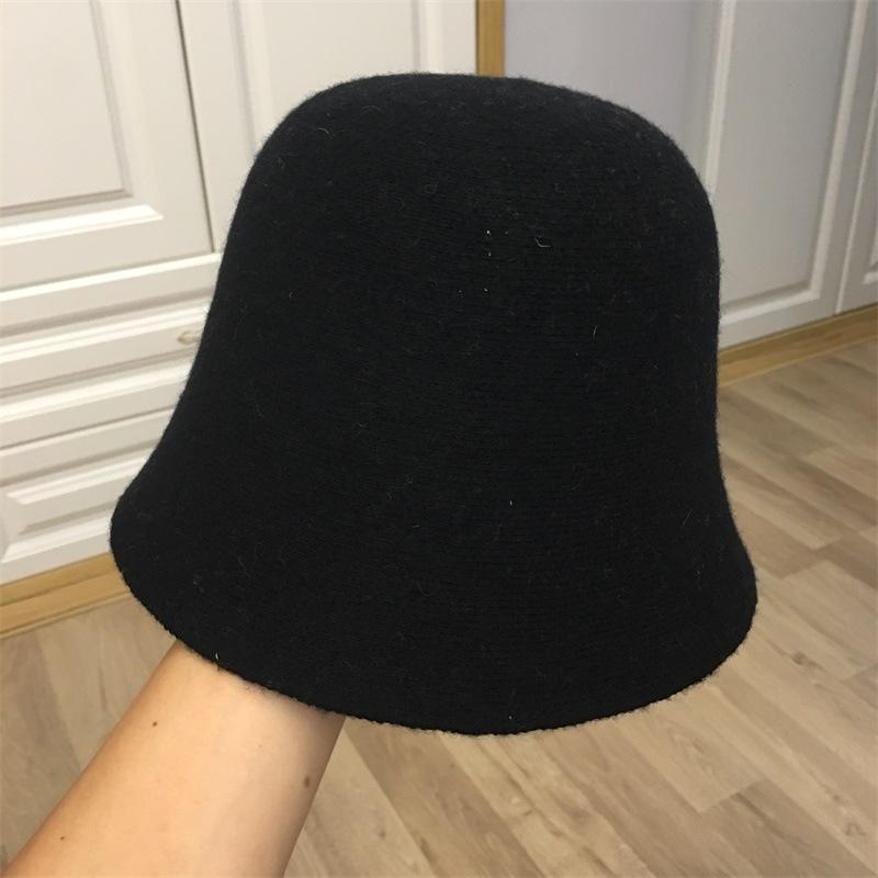 Japanische Echt Woolen Warme Eimer Hut Für frauen Filz Retro Kuppel Wolle Hut Weibliche Mode Britischen Stil Panama Kappe 56-58cm von Joom DACH